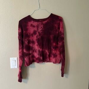 Red cropped sweater